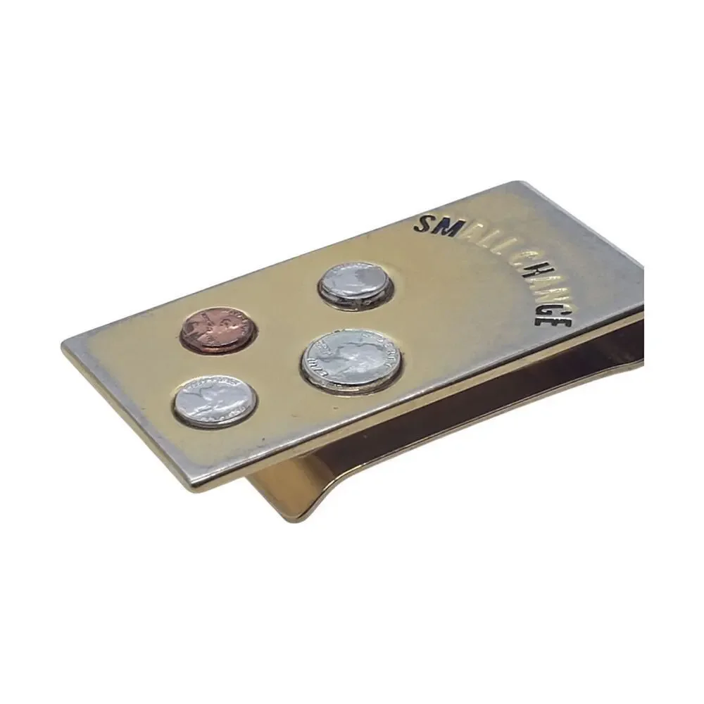 Vintage Money Clip Mini USA Coins Penny Nickel Dime Quarter 1977 Gift